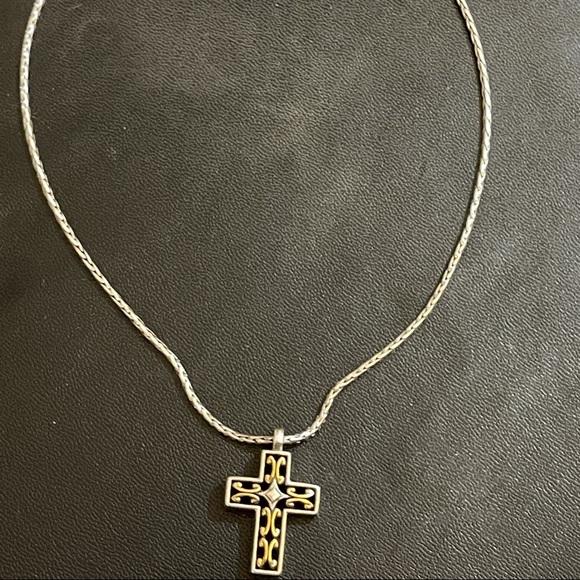 BRIGHTON SEVILLE CROSS Gold Silver Pendant NECKLACE - Picture 6 of 6